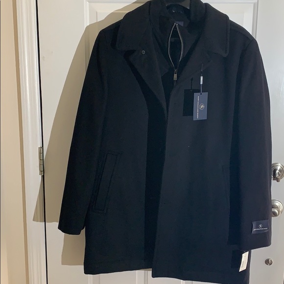 Hart Schaffner Marx Wool Blend Classic Fit Stand Collar Zip Bib Lined Car Coat - Picture 4 of 11